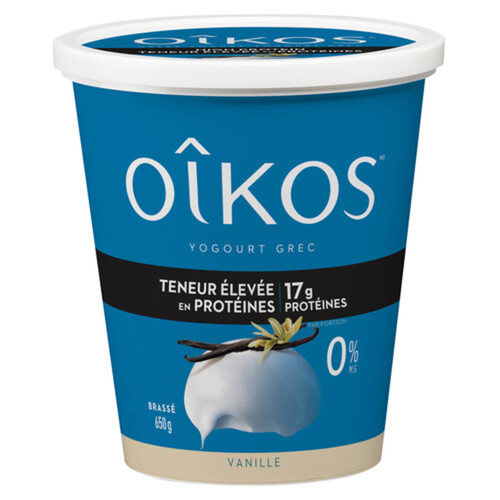 Oikos 0 Greek Yogurt High Protein Vanilla 650 g Voilà Online Groceries & Offers