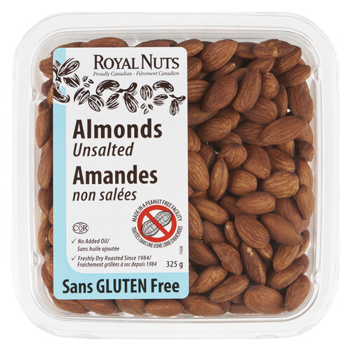 Royal Nuts Gluten-Free Almonds Dry Roasted Unsalted 325 g