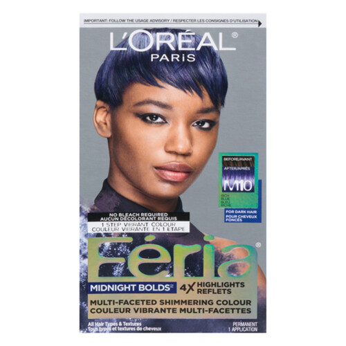 L'Oréal Hair Colour Feria Midnight Bolds M10 Rich Blue 1 Box