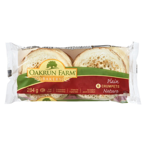 Oakrun Farm Bakery Frozen Crumpets Plain 6 Pack 284 g