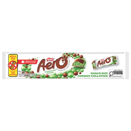 Nestlé Aero Milk Chocolate Peppermint Snack Size 8 x 7.3 g