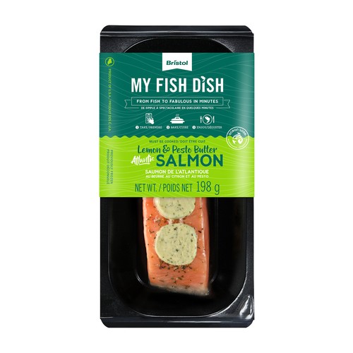 Bristol Frozen Atlantic Salmon Lemon & Pesto Butter 198 g