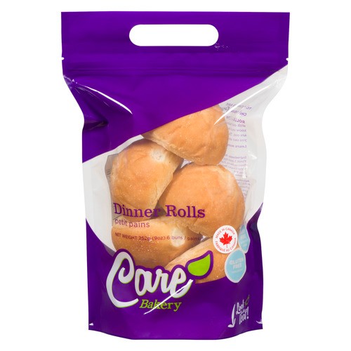 Care Bakery Gluten-Free Dinner Roll 252 g (frozen)
