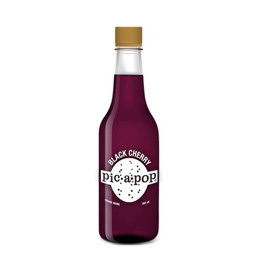 Pic A Pop Soft Drink Black Cherry 355 ml (bottle)