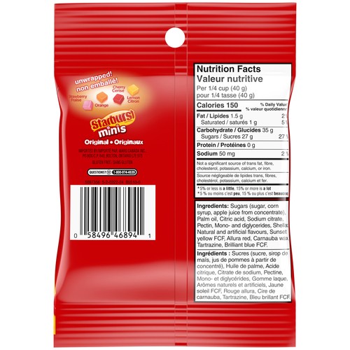 Starburst Mini Candy Original 170 g