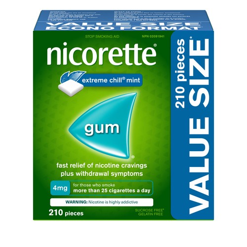 Nicorette Nicotine Gum Extreme Chill 4 mg 210 Pieces