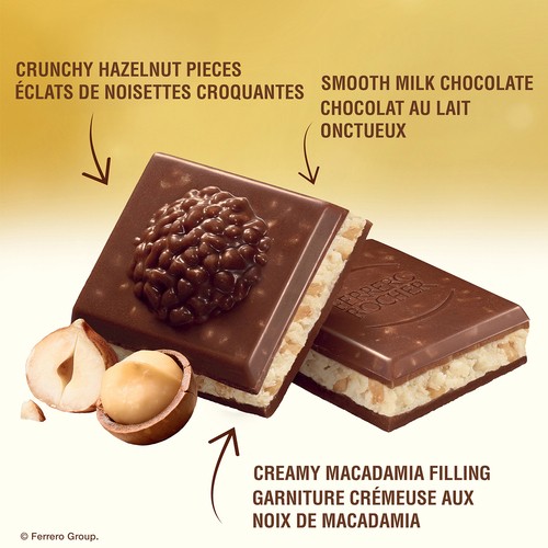 Ferrero Canada Milk Chocolate Bar Hazelnut And Macadamia Filling 90 g