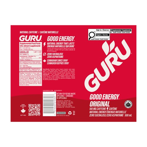 Guru Organic Energy Drink 500 ml (can)