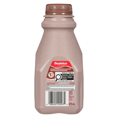 Beatrice 1% Milk Partly Skimmed Chocolate 473 ml (bottle)