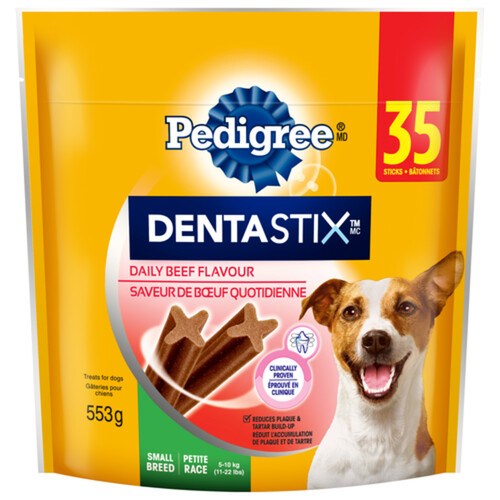 Pedigree Dentastix Oral Care Small Adult Dog Treats Beef 553 g