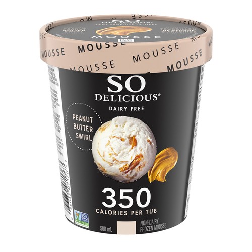 So Delicious Dairy-Free Frozen Mousse Peanut Butter Swirl 500 ml