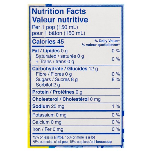 Mr. Freeze Jumbo Lite 27 Freeze Pops x 150 ml (4.05 L)