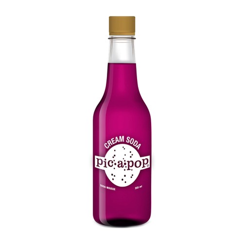 Pic A Pop Soft Drink Cream Soda 355 ml (bottle)