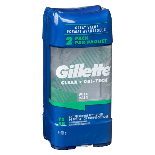 Gillette Clear Gel Deodorant Wild Rain 2 x 108 g