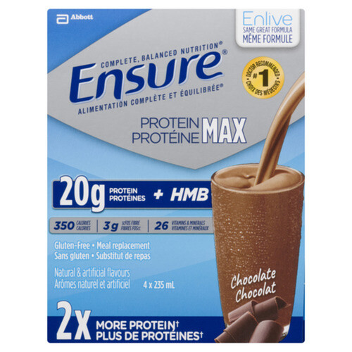 Ensure Enlive Meal Replacement Chocolate 4 x 235 ml