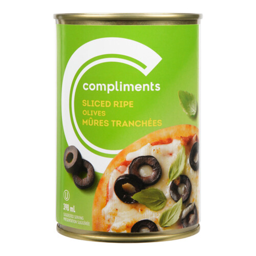 Compliments Black Olives Sliced Ripe 398 ml