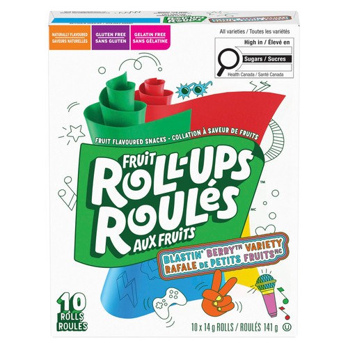 Betty Crocker Gluten-Free Fruit Roll-Ups Snacks Blastin' Berry Variety Pack 141 g