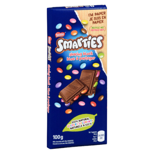Nestle Milk Chocolate Bar With Mini Smarties 100 g