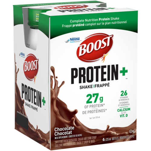 Boost Protein+ Shake Meal Replacement Chocolate 4 x 325 ml