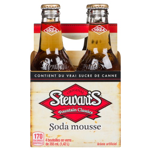 Stewart's Soft Drink Soda Cream 4 x 355 ml (bottles)