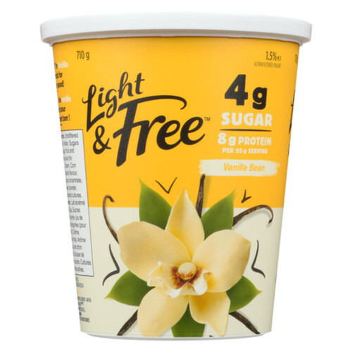 Light & Free 1.5% Yogurt Vanilla Bean and Apple Flavour 710 g