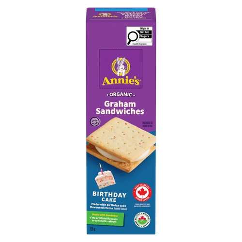 Annie’s Organic Graham Sandwiches Birthday Cake 226 g