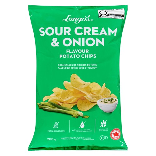 Longo's Potato Chips Sour Cream & Onion 200 g