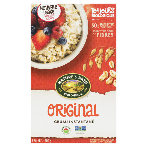 Nature's Path Organic Instant Hot Oatmeal Original 8 x 50 g