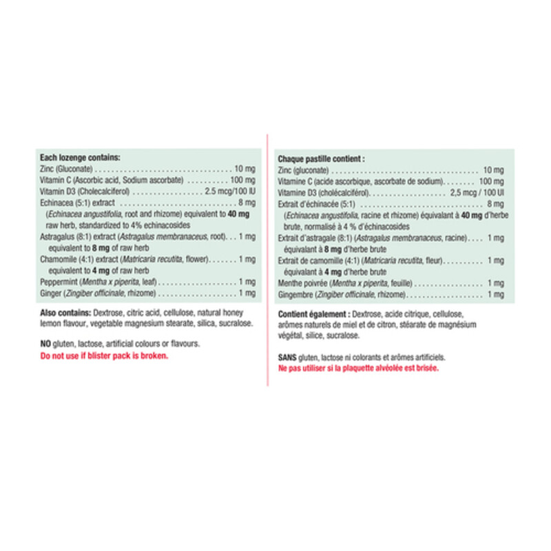 Jamieson Zinc Lozenges Honey Lemon 30 Count Voilà Online Groceries