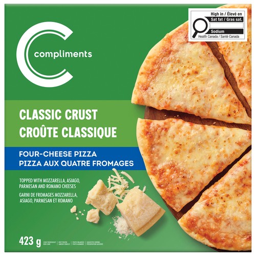 Compliments Frozen Pizza Classic Crust Four Cheese 423 g