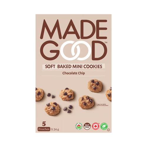 Made Good Organic Soft Baked Mini Cookies Chocolate Chip 5 x 24 g