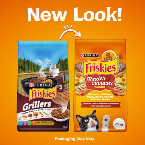 Friskies Grillers Dry Cat Food Tender Crunchy 7.5 kg