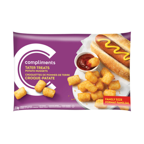 Compliments Frozen Potato Nuggets Tater Treats 1 kg