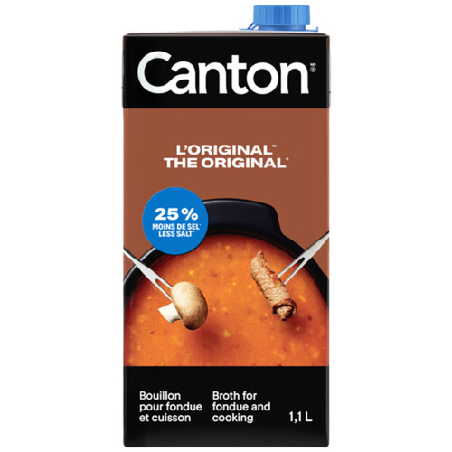 Canton 25% Less Salt Broth for Fondue and Cooking The Original 1.1 L