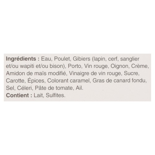 Gibiers Canabec Port Sauce Creamy 300 ml