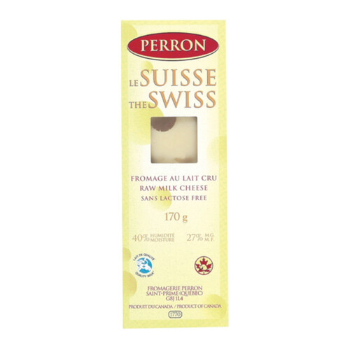 Perron Lactose Free Swiss Raw Milk Cheese 170 g