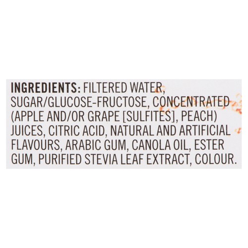 Fruité Wave 70% Less Sugar Drink Peach 2 L (bottle)