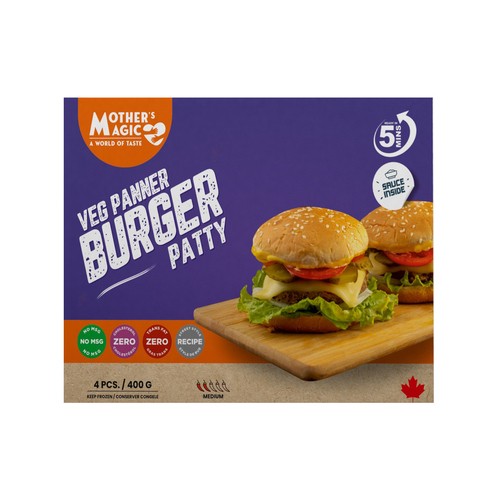 Mother's Magic Frozen Burger Patty Paneer 400 g
