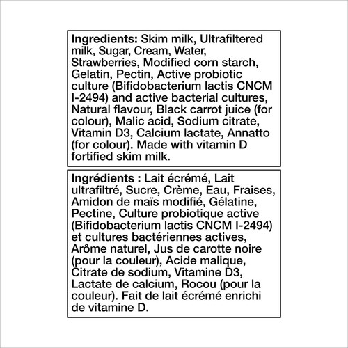 Activia 2.2% Probiotics Yogurt Strawberry Flavour 12 x 100 g