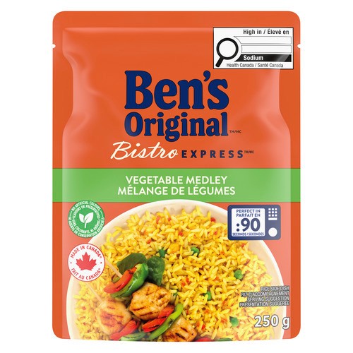 Ben's Original Bistro Express Vegetable Medley Rice Side Dish 250 g