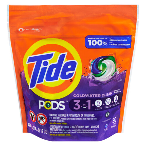 Tide Laundry Detergent Pods Spring Meadow 20 Pods 498 g