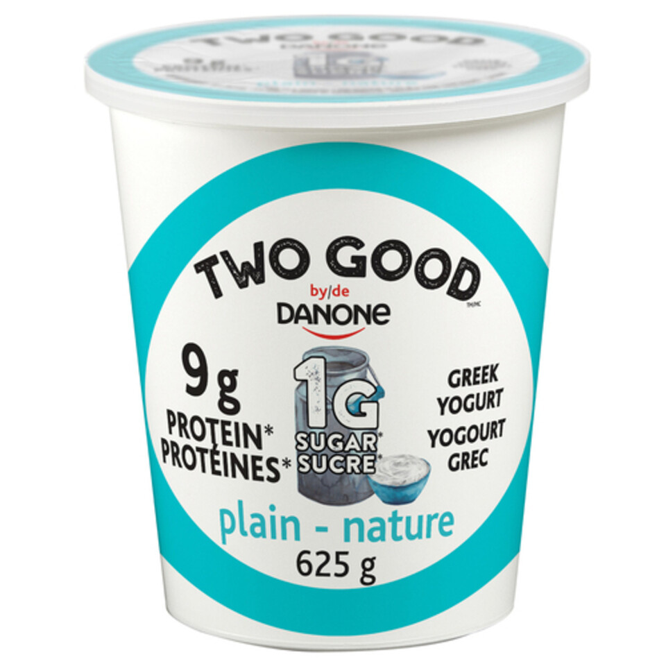 Two Good Low Sugar Plain Yogurt 1g sugar 9g Protein 625 g Voilà