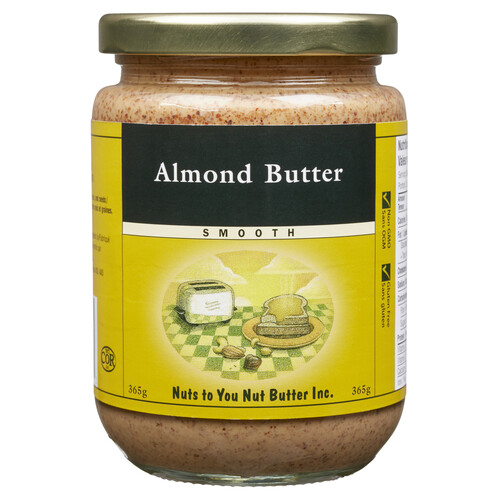 Nuts To You Nut Butter Gluten-Free Almond Butter Smooth 365 g