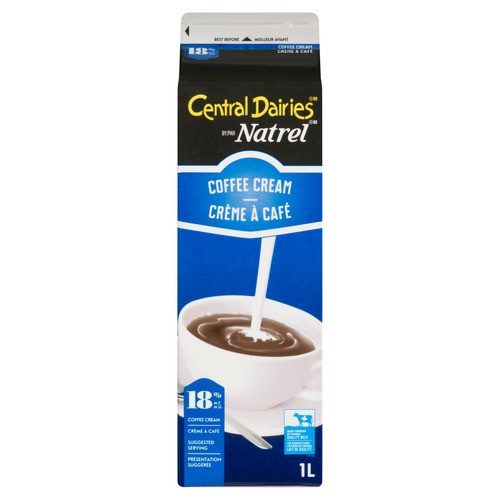 Central Dairies 18% Coffee Cream 1 L