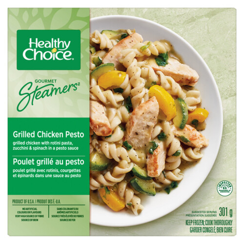 Healthy Choice Frozen Entrée Gourmet Steamers Grilled Chicken Pesto 301 g