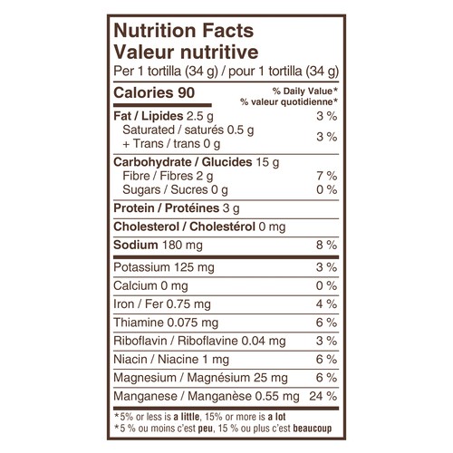 Dempster’s Tortillas 100% Whole Wheat Medium 340 g