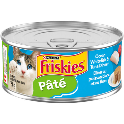 Friskies Wet Cat Food  Pâté Ocean Whitefish & Tuna Dinner 156 g