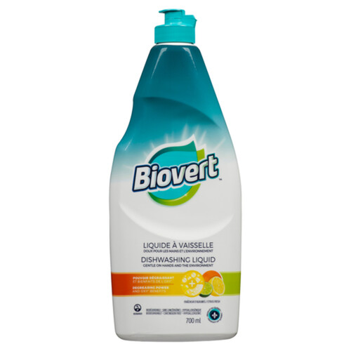 Bio-Vert Liquid Biodegradable Dishwashing detergent Citrus Fruit 700 ml