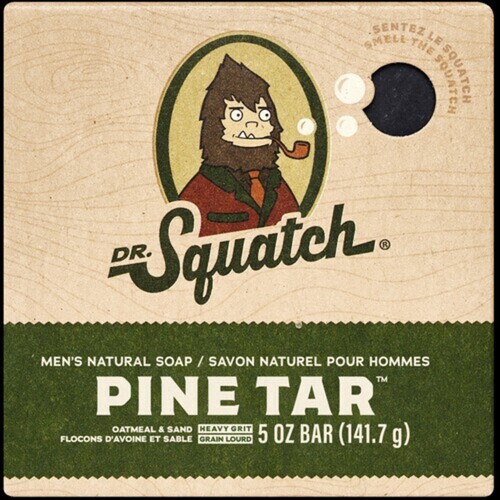 Dr. Squatch Men's Natural Bar Soap Pine Tar 142 g