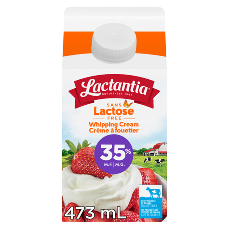 Lactantia Whipping Cream Lactose Free 35 473 ml Voilà Online Groceries & Offers